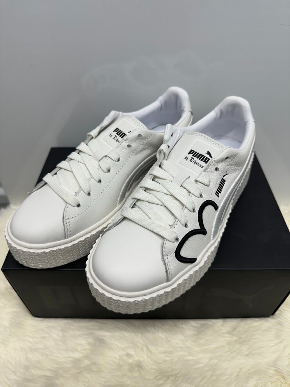 NIB! Puma Fenty By Rihanna Clara Lionel Creeper In White 366403-01 Womens Size 9